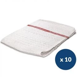 Lavette gaufrée blanche 70 x 30 cm - lot de 10 bandes