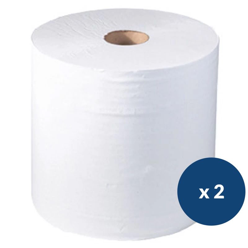 Papier d'essuyage 2 plis Delcourt - colis de 2 bobines de 1000 feuilles Papier d'essuyage 2 plis Delcourt - colis de 2 bobines de 1000 feuilles
