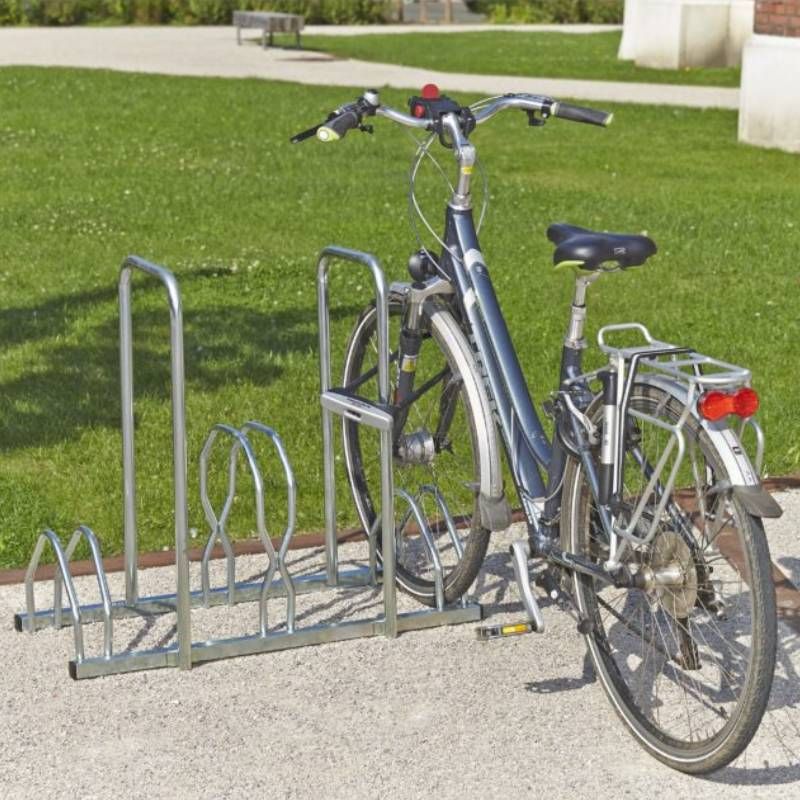 Râtelier haut et bas avec arceau 3 vélos Râtelier haut et bas avec arceau 3 vélos