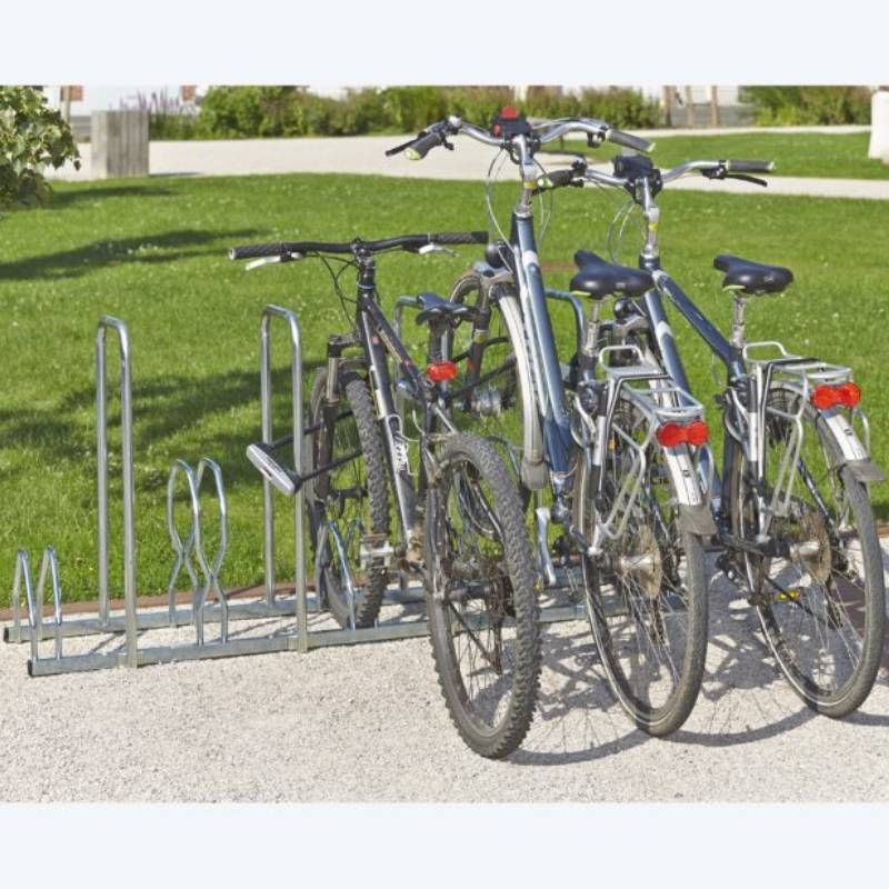 Râtelier haut et bas avec arceau 5 vélos Râtelier haut et bas avec arceau 5 vélos