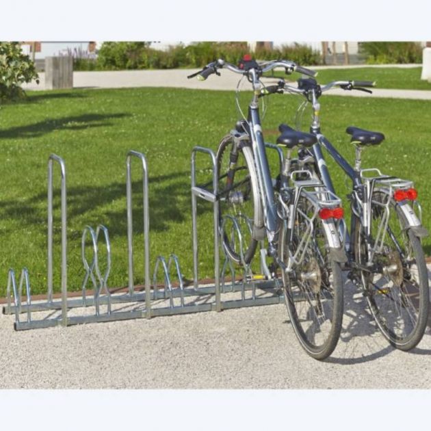 Râtelier haut et bas avec arceau 5 vélos Râtelier haut et bas avec arceau 5 vélos
