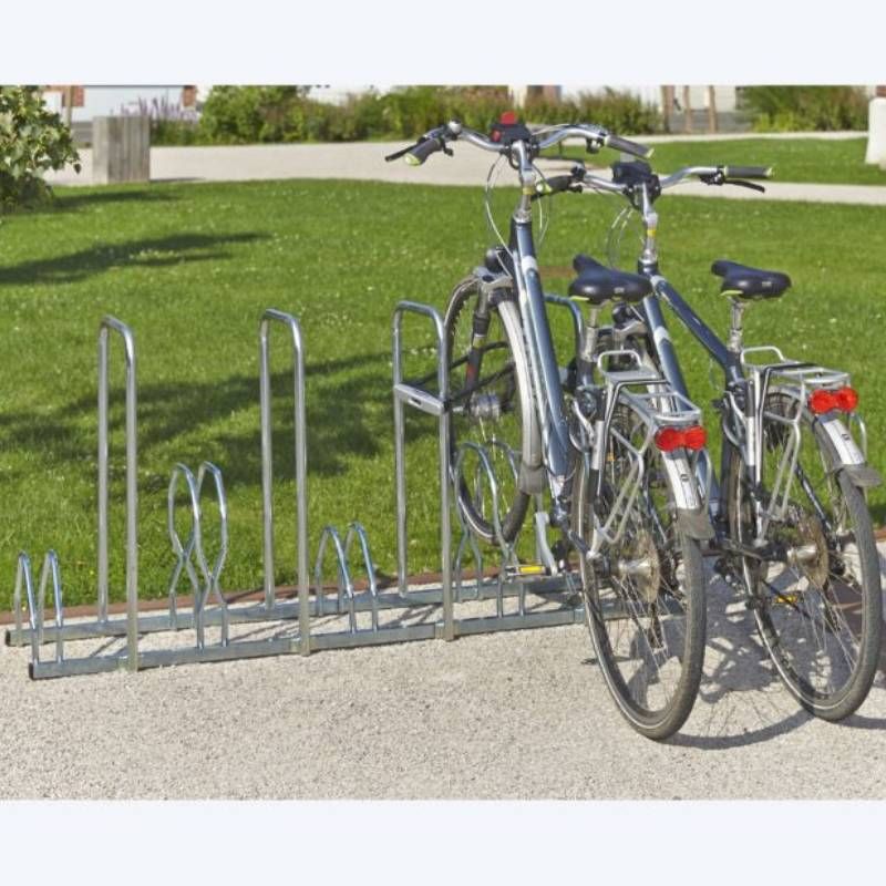 Râtelier haut et bas avec arceau 5 vélos Râtelier haut et bas avec arceau 5 vélos