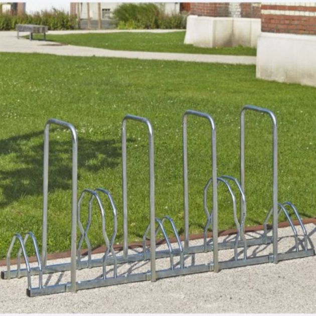 Râtelier haut et bas avec arceau 5 vélos Râtelier haut et bas avec arceau 5 vélos