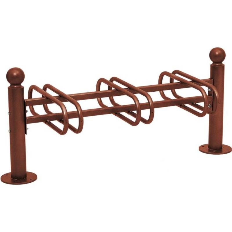 Support cycles Province Boule 3 places double face corten Support cycles Province Boule 3 places double face corten