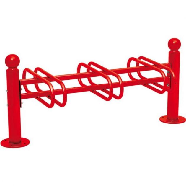 Support cycles Province Boule 3 places double face rouge Support cycles Province Boule 3 places double face rouge