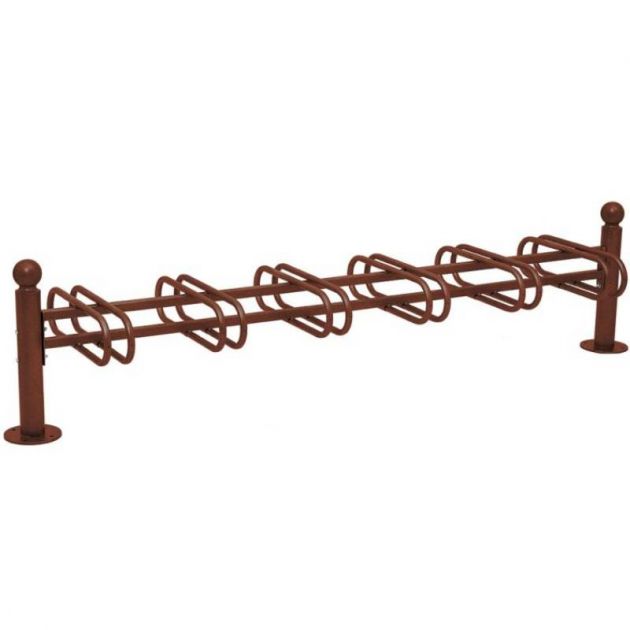 Support cycles Province Boule 6 places double face corten Support cycles Province Boule 6 places double face corten