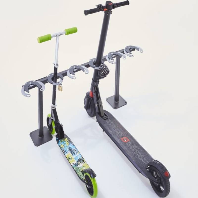 Range 6 trottinettes - Côte à côte