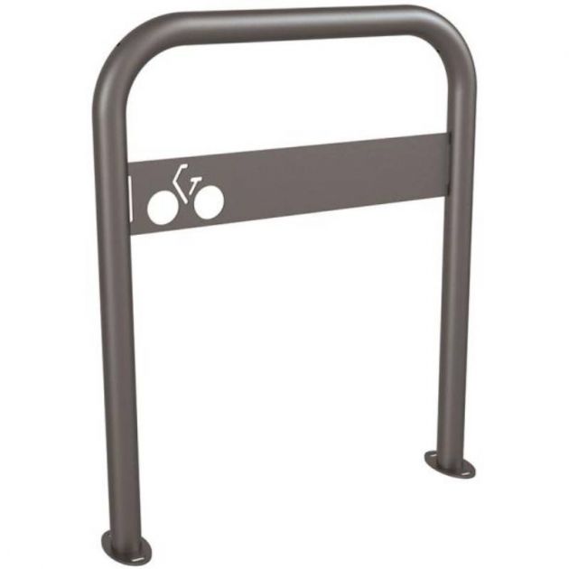 Appui vélos arceau vélos avec signalétique gris anthracite Appui vélos arceau vélos avec signalétique gris anthracite