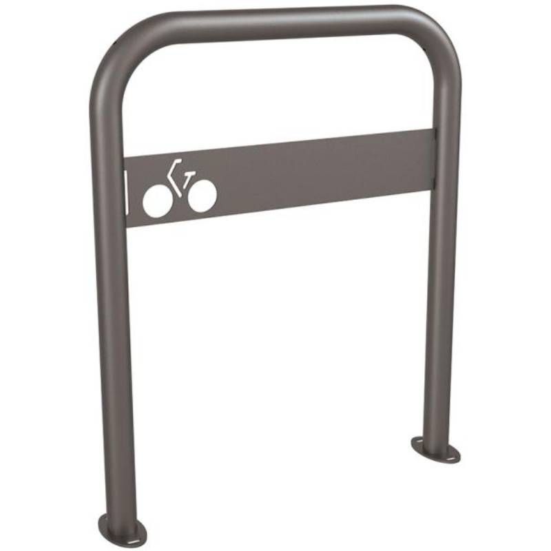 Appui vélos arceau vélos avec signalétique gris anthracite Appui vélos arceau vélos avec signalétique gris anthracite