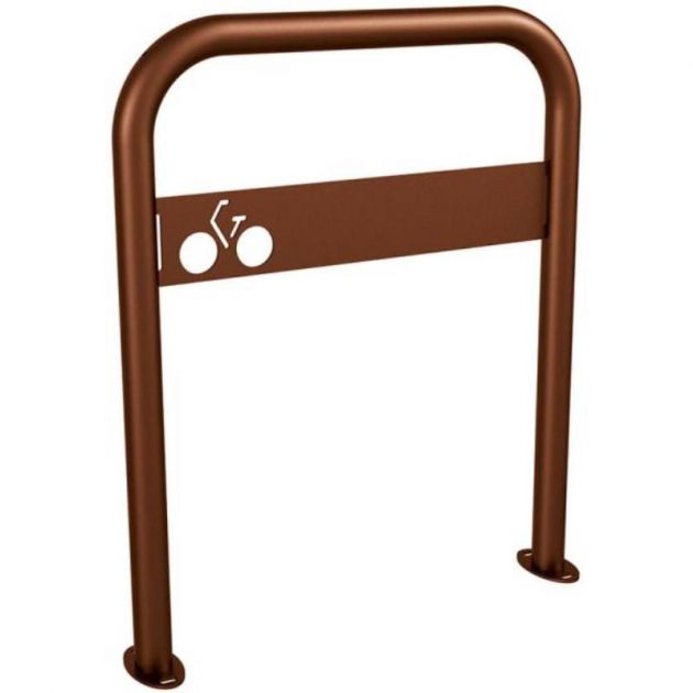 Appui vélos arceau vélos avec signalétique corten Appui vélos arceau vélos avec signalétique corten