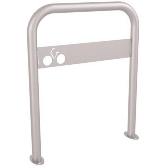 Appui vélos arceau vélos avec signalétique gris Appui vélos arceau vélos avec signalétique gris