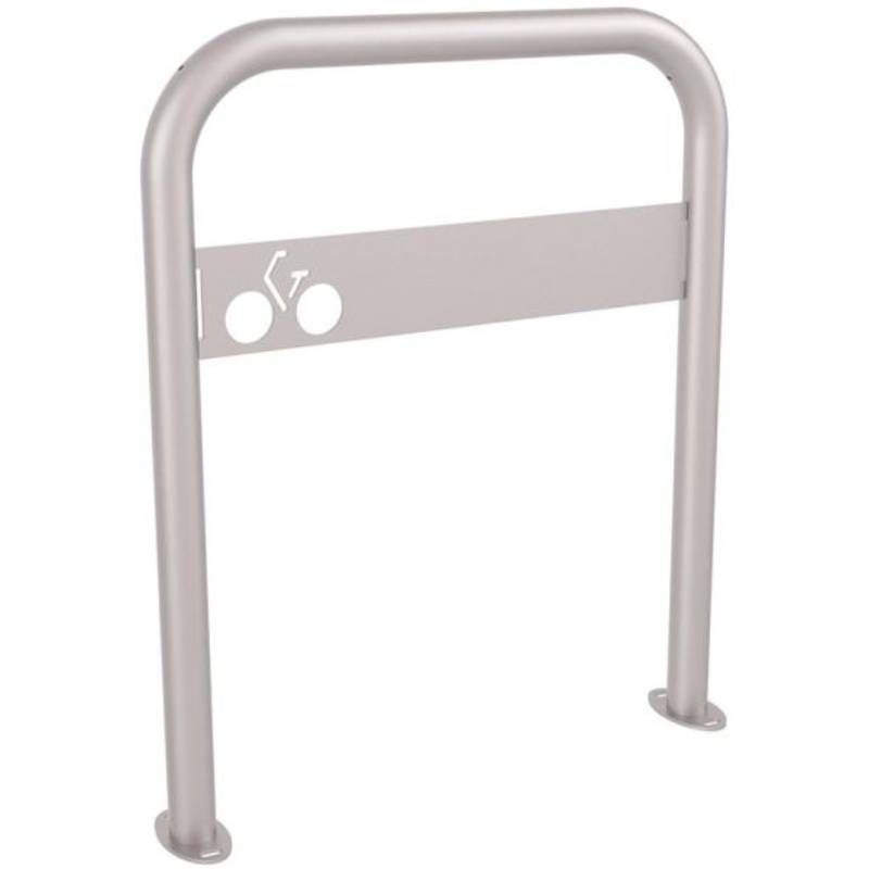 Appui vélos arceau vélos avec signalétique gris Appui vélos arceau vélos avec signalétique gris