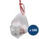 Sac poubelle transparent 50L lien coulissant x100