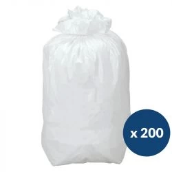 Sac poubelle recyclé blanc 110L lien classique x200