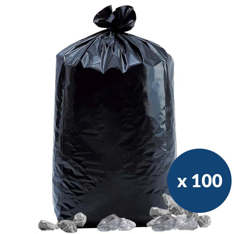 Sac à gravats noir 50 L x 100