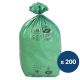 Sac poubelle recyclé 100L NF vert x200