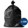 Sac poubelle gris noir lien classique Delcourt200 L - carton de 100
