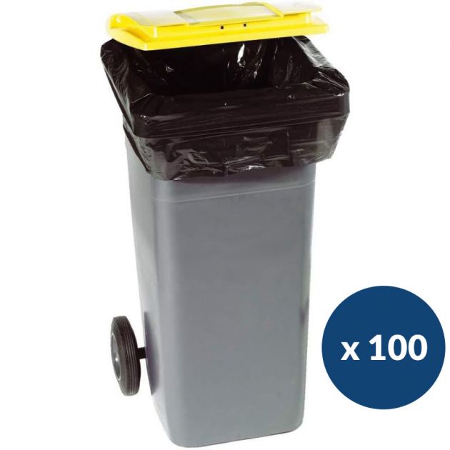 Sac poubelle housse conteneur x 100 360L Sac poubelle housse conteneur x 100 360L