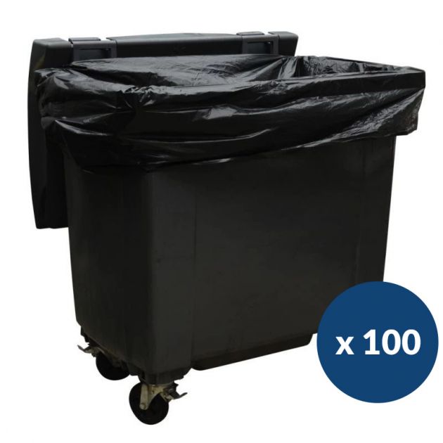 Sac poubelle housse conteneur x 100 600L Sac poubelle housse conteneur x 100 600L