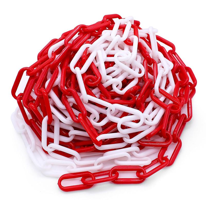 Chaîne polyamide blanche & rouge 10m Chaîne polyamide blanche & rouge 10m