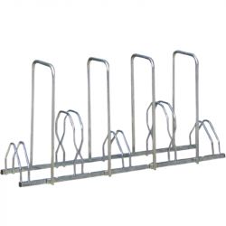 Râtelier vélo​ haut-bas avec arceaux en acier 5 vélos