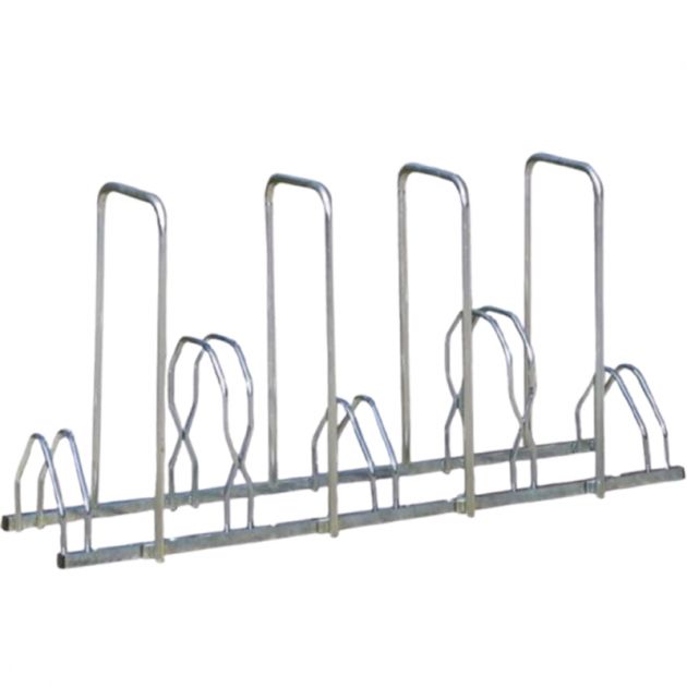 Râtelier vélo haut-bas avec arceaux en acier 5 vélos Râtelier vélo haut-bas avec arceaux en acier 5 vélos