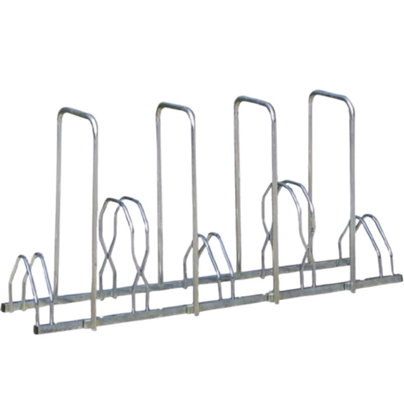 Râtelier vélo haut-bas avec arceaux en acier 5 vélos Râtelier vélo haut-bas avec arceaux en acier 5 vélos