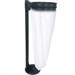 Support sac poubelle sur pied platine 110 L Gris
