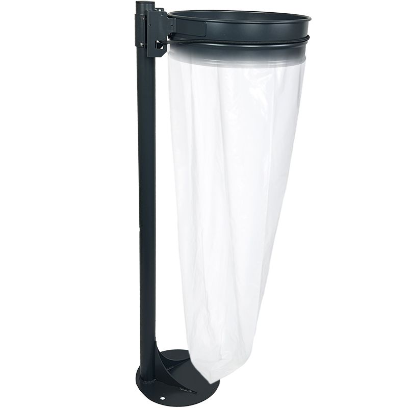 Support sac poubelle sur pied platine 110 L Gris
