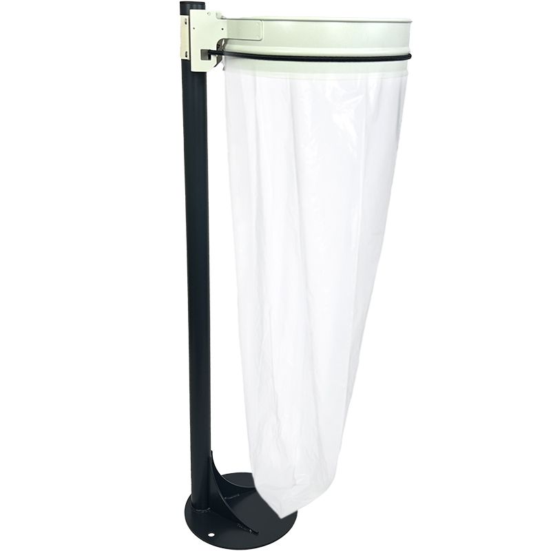 Support sac poubelle sur pied platine 110 L Blanc
