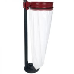 Support sac poubelle sur pied platine 110 L Rouge