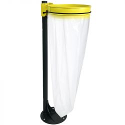 Support sac poubelle sur pied platine 110 L Jaune