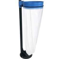 Support sac poubelle sur pied platine 110 L Bleu