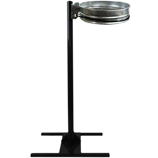 Support sac poubelle avec poteau socle en H