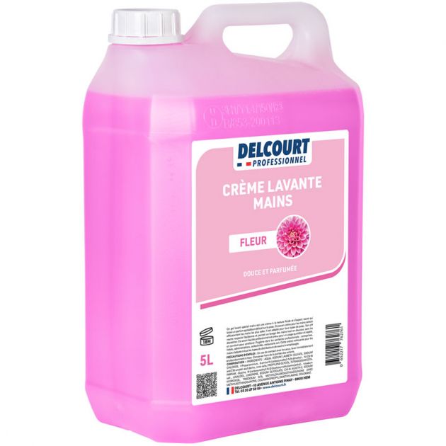 Crème lavante pour les mains parfumée -bidon 5 L Delcourt quart