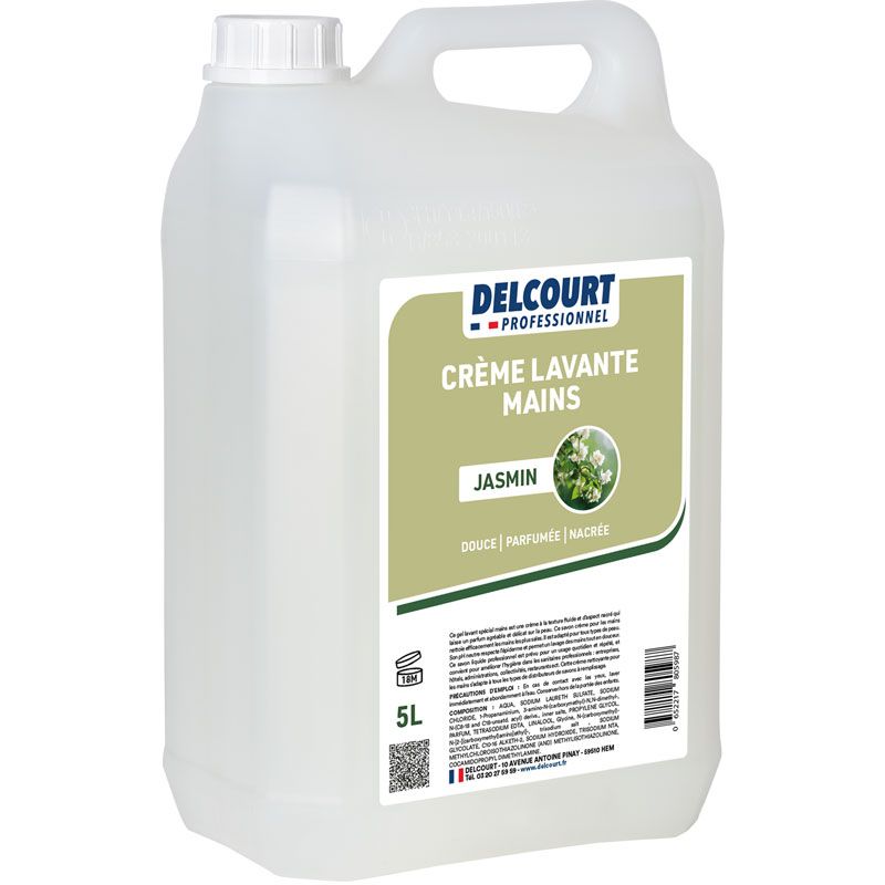 Crème lavante nacrée parfumée Delcourt - bidon de 5 L quart