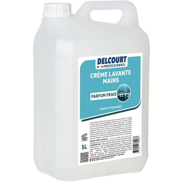 Crème lavante pour les mains parfumée -bidon 5 L Delcourt frais quart