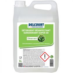 Détergent surodorant bactéricide Delcourt bidon 5 L citron vert