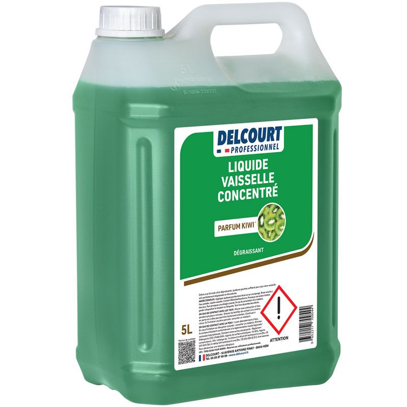 Liquide vaisselle mains concentré kiwi Delcourt 5L 3/4 Liquide vaisselle mains concentré kiwi Delcourt 5L 3/4