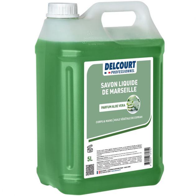 Savon de Marseille liquide bidon de 5 L Delcourt Aloe Vera 3/4