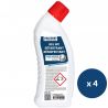 Gel WC détartrant désinfectant - lot de 4 flacons