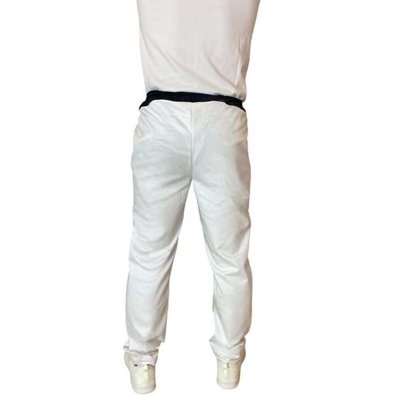 Pantalon Eli 50%p/50%c blanc dos