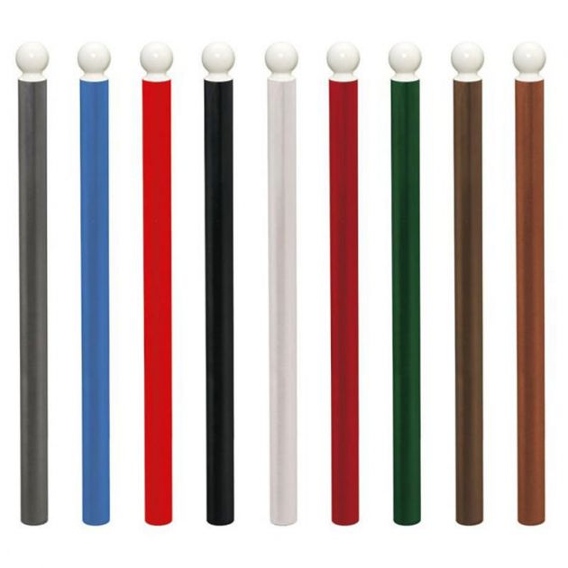Poteau de ville PMR boule haute visibilité Ø 76 mm multicolore complet