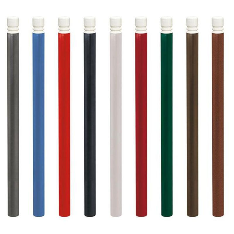 Poteau de ville PMR à double gorge haute visibilité Ø 76 mm multicolore entier