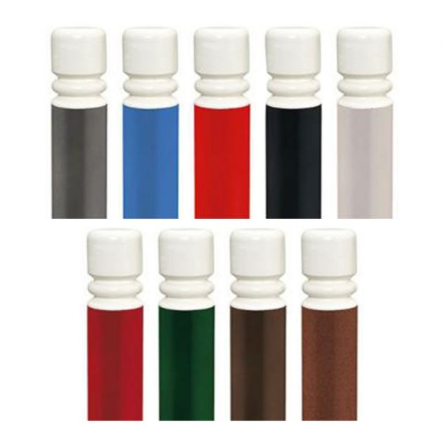 Poteaux de rue PMR à double gorge haute visibilité Ø 114 mm multicolore