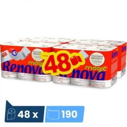 Papier toilette 4D Magic Renova - colis de 48 rouleaux de 140 feuilles