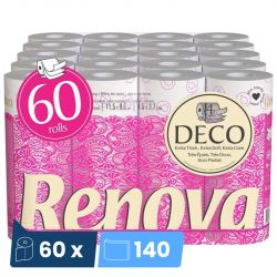 Papier toilette Renova Deco 4 plis - colis de 60 rouleaux