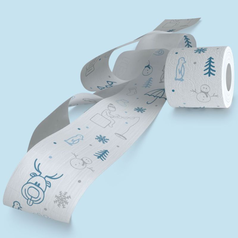 Papier toilette 3 plis décoré Renova Design - colis de 72 rouleaux