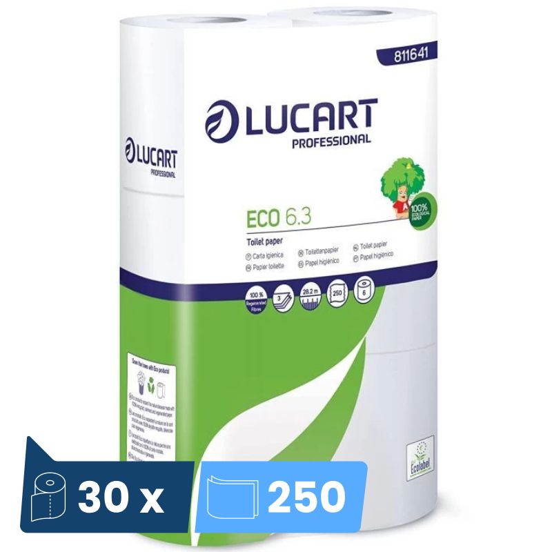 Papier toilette Ecolabel 3 épaisseurs 30 rouleaux Papier toilette Ecolabel 3 épaisseurs 30 rouleaux