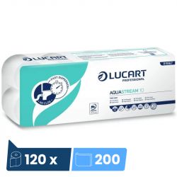 Papier toilette Ecolabel 2 plis 120 rouleaux Aquastream 10